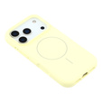 Silicone sleeve for iPhone 17 Pro, for MagSafe, anti-shock, yellow