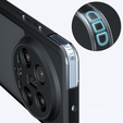 Case for Xiaomi 14 Ultra, Fusion Hybrid, with camera protection, transparent / black