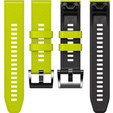 Silicone Strap for Garmin Fenix 7 / Forerunner 965 / 955 / 945 / 935, Yellow / Black