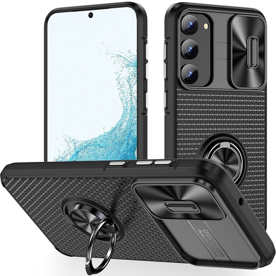 Case for Samsung Galaxy S23, Camera Slide Ring, black