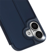 Dux Ducis case for iPhone 17, Skin Pro, with flap, with card slot, navy blue