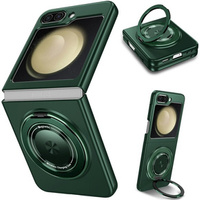 GKK case for Galaxy Z Flip 5 5G, Corners Dropproof MagSafe, clear / purple