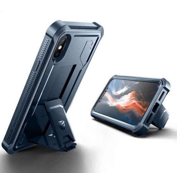 Armored case for iPhone XR, Dexnor Full Body, dark blue