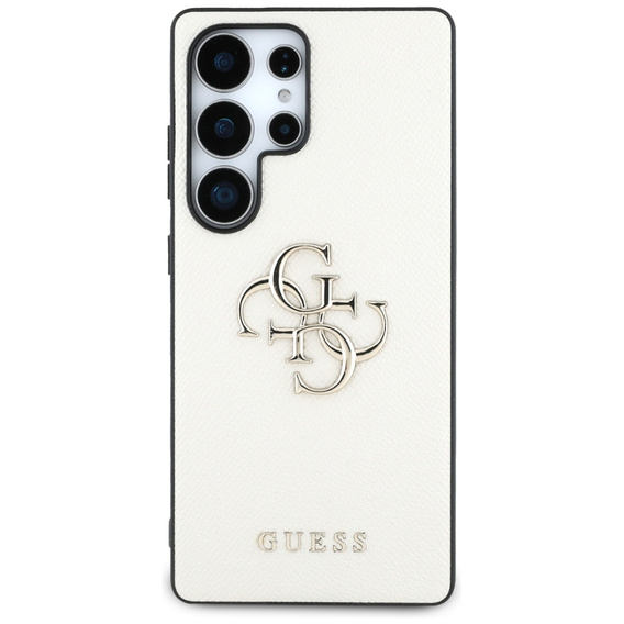 GUESS Case for Samsung Galaxy S25 Ultra, 4G Big Metal Logo, beige