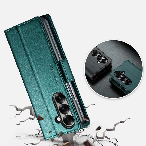 CASEME Litchi Wallet flip case for Samsung Galaxy Z Fold7 5G