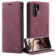 CASEME case for Huawei P30 Pro, Leather Wallet Case, maroon