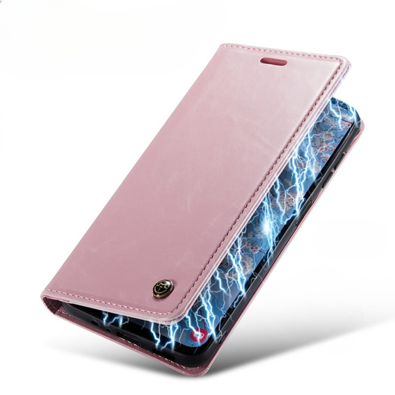 CASEME flip case for Samsung Galaxy A14 5G, Waxy Textupink, pink