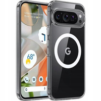 Case for Google Pixel 9 / Google Pixel 9 Pro, Fusion Hybrid, for MagSafe, transparent