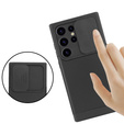 Case for Samsung Galaxy S24 Ultra, ERBORD MagProtect Slide Camera, black