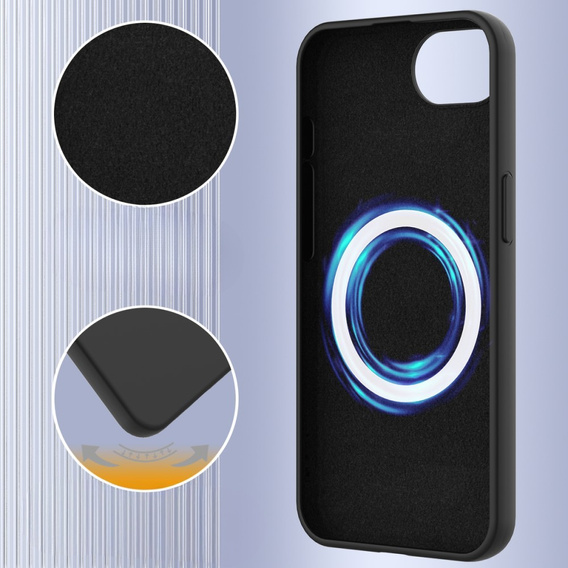 Case for iPhone 16e, Silicone MagSafe, black
