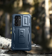 Armored case for Samsung Galaxy S25, Dexnor Full Body (Two Frames), dark blue