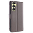 Flip case for Samsung Galaxy A25 5G, Wallet Zipper Pocket, grey