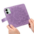 Flip case for Xiaomi Redmi 13C / Poco C65, Mandala Flower, purple
