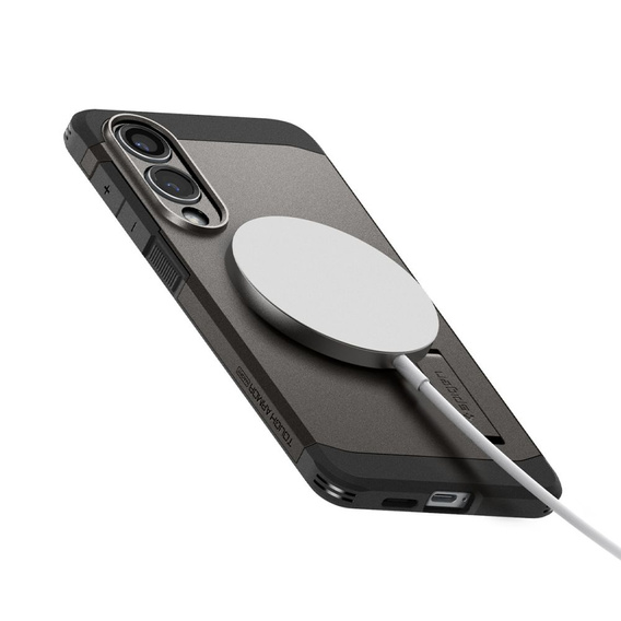 Spigen case for Samsung Galaxy A36 5G, Tough Armor Mag MagSafe, black + 9H Tempered Glass