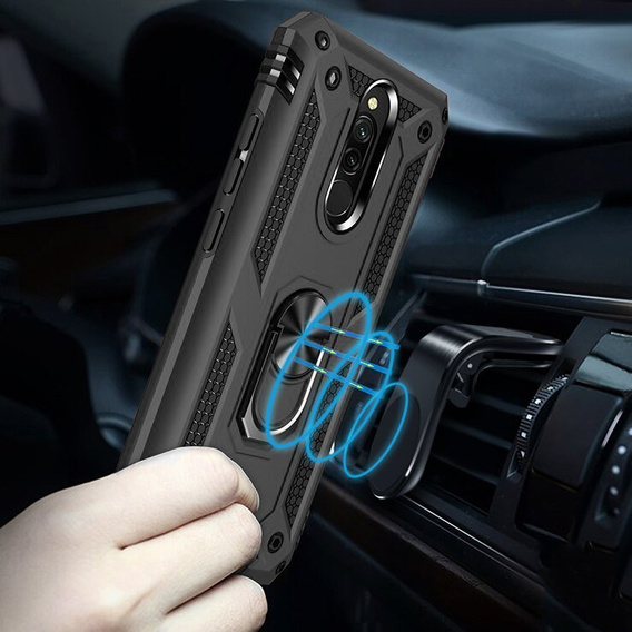 Armor Case for Xiaomi Redmi 8 / 8A, Nox Case Ring, black