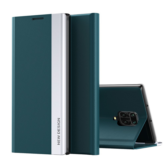 Flip case for Xiaomi Redmi Note 9S/9 Pro/9 Pro Max, Side Magnetic, green