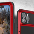 Love Mei Case for iPhone 14 Pro, armored with glass, red