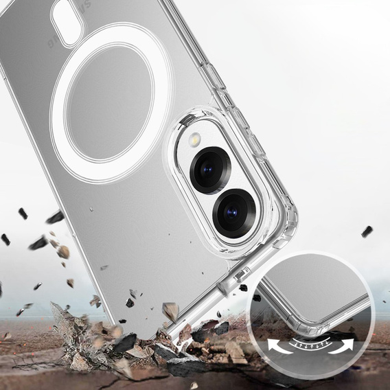 Case for Samsung Galaxy S25 Edge, Fusion Hybrid, for MagSafe, transparent