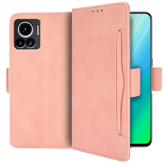 Flip case for Motorola Edge 30 Ultra 5G, Card Slot, pink
