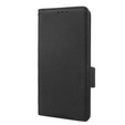 Flip case for Motorola Moto G72, Wallet Litchi Magnet, black