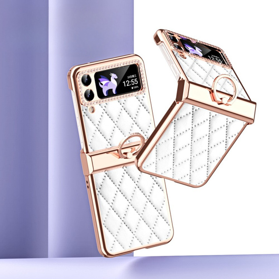 Case for Samsung Galaxy Z Flip 4 5G, Rhombus Grid