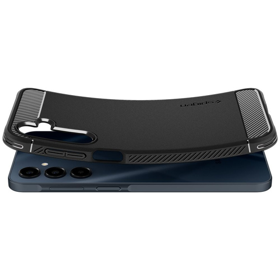 Spigen case for Samsung Galaxy A16 4G/ 5G, Rugged Armor MagSafe, black + Tempered Glass 9H