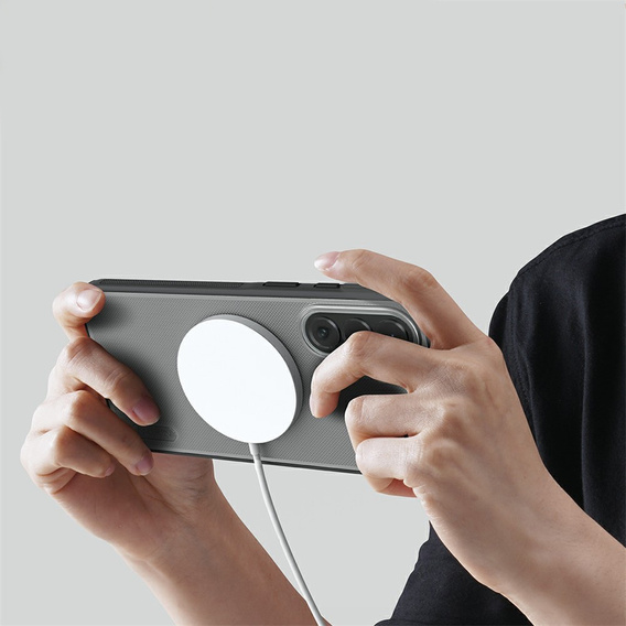 NILLKIN Frosted Shield Pro MagSafe case for Samsung Galaxy A57 5G, transparent/black