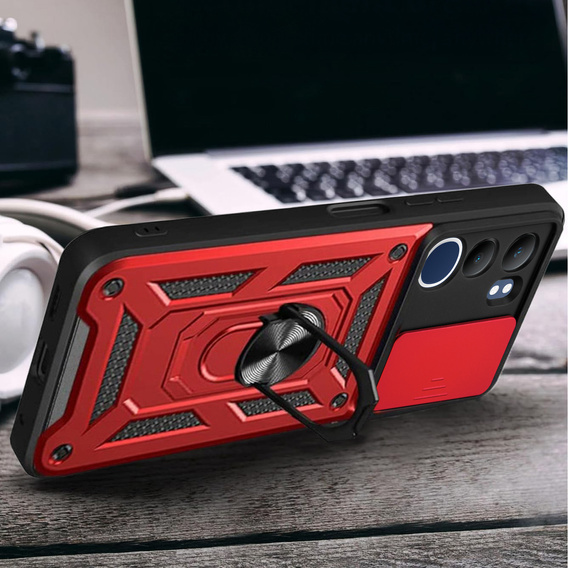 Case for Vivo Y19s, CamShield Slide, red