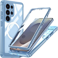Case for Samsung Galaxy S25 Ultra, Shockproof, with glass, for MagSafe, blue