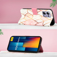Flip case for Xiaomi Redmi Note 13 Pro 4G / Xiaomi Redmi Note 14S / Xiaomi Poco M6 Pro 4G, Wallet, Marble pink