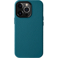 MELKCO case for iPhone 15 Pro Max, leather, for MagSafe, blue