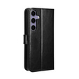 Flip case for Samsung Galaxy S25 FE, Crazy Horse Wallet, black