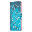 Flip case for Motorola Edge 40 Neo, Wallet, sakura, blue