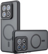 Case for Xiaomi 14T Pro, for MagSafe, ERBORD Matt Case, black + Screen Glass