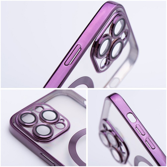 Case for iPhone 16 Pro, Electro MagSafe, purple + Screen Glass