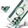 Flip case for Samsung Galaxy S25 Ultra, RFID Wallet MagSafe CamShield, green