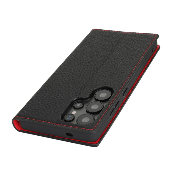 Flip case for Samsung Galaxy S25 Ultra, Litchi Skin Grain, black