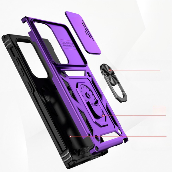 Case for Samsung Galaxy S24 Ultra, CamShield Slide, purple