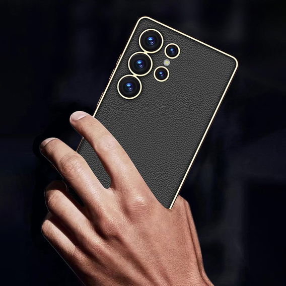 Case for Samsung Galaxy S25 Ultra, GKK Leather, black