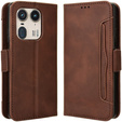 Flip case for Motorola Edge 50 Ultra, Card Slot, brown