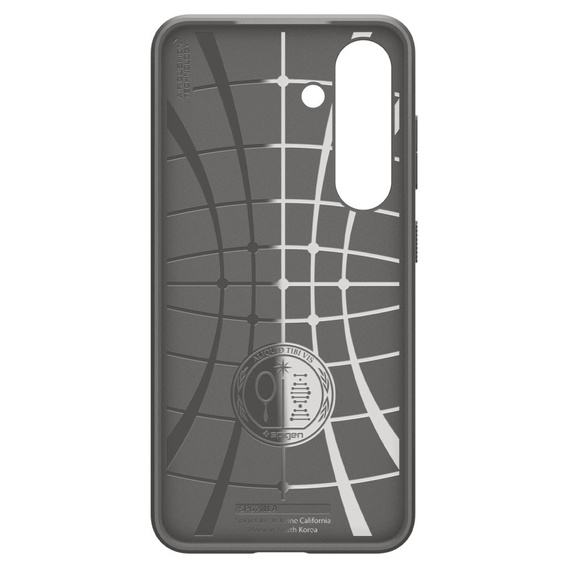 Spigen case for Samsung Galaxy S25, Liquid Air, black + 9H Tempered Glass