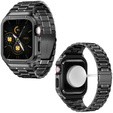 Steel Bracelet with Case for Apple Watch 7/8/9 45MM, Black
