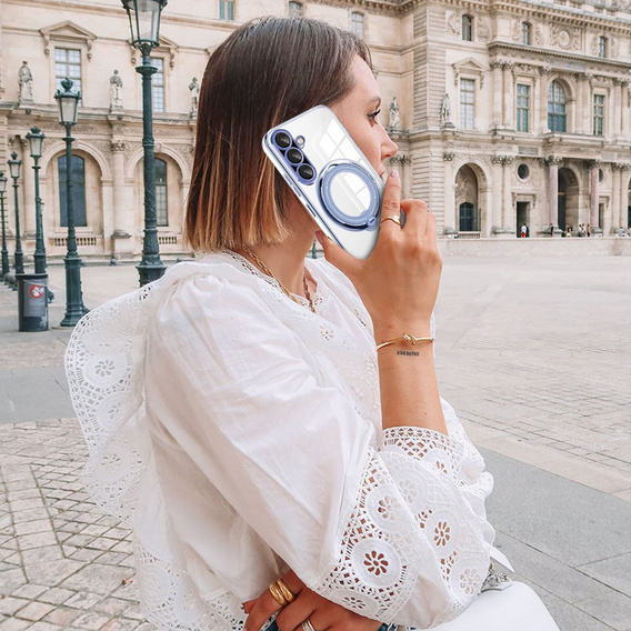 Magnetic Case for Samsung Galaxy A56, for MagSafe, blue + 9H Glass