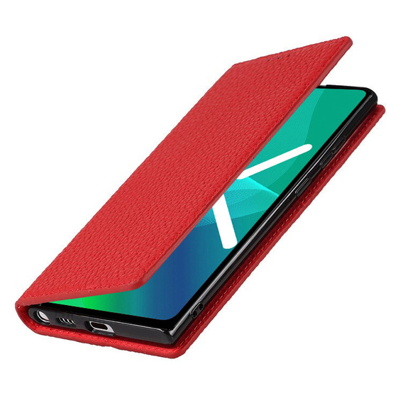 Leather case for Samsung Galaxy S22, ERBORD Grain Leather, red