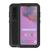 Love Mei Case for Samsung Galaxy S21, armored with glass, black