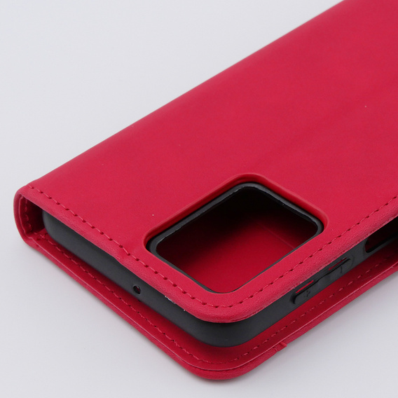Flip case for Motorola Moto G54 5G, Card Slot, red