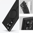 Case for Samsung Galaxy S25 Ultra, ColorMag, for MagSafe, black + 9H tempered glass