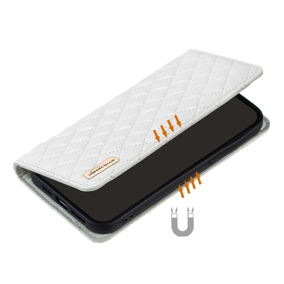Flip case for Samsung Galaxy A54 5G, Wallet, BINFEN COLOR, white