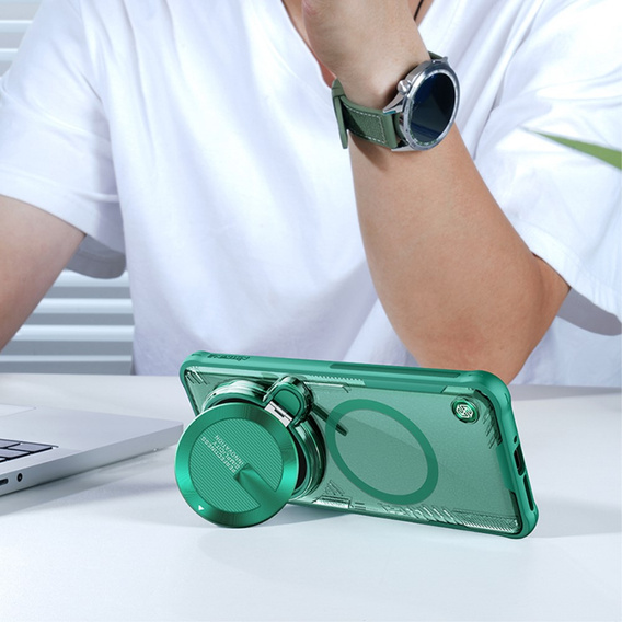 Nillkin Armored Case for Xiaomi 14 Ultra, Icelade Prop, for Magsafe, green