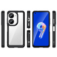 Case for Asus Zenfone 9 5G / 10 5G, Fusion Hybrid, transparent / black
